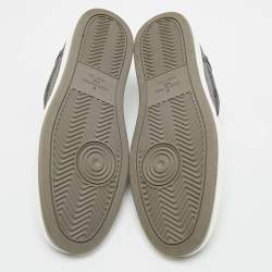 مملوكة مسبقًا Louis Vuitton Grey/Black Monogram Canvas and Leather Rivoli Lace Up Sneakers  Size 42.5