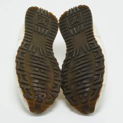 Pre Owned حذاء رياضي لوي فيتون ران أواي أربطة قماش ثلاثي الألوان وجلد مقاس 41