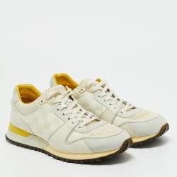 Pre Owned حذاء رياضي لوي فيتون ران أواي أربطة قماش ثلاثي الألوان وجلد مقاس 41