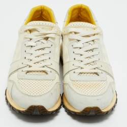 Pre Owned حذاء رياضي لوي فيتون ران أواي أربطة قماش ثلاثي الألوان وجلد مقاس 41