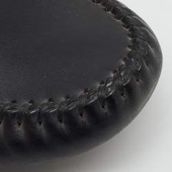 Pre Owned Louis Vuitton Black Leather Gloria Loafers Size 44