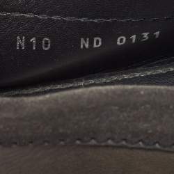 Pre Owned Louis Vuitton Dark Grey Leather and Suede Hockenheim Loafers Size 44