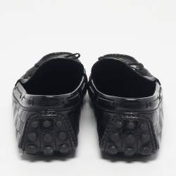 Pre Owned Louis Vuitton Black Leather Gloria Loafers Size 40