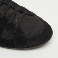 Pre Owned Louis Vuitton Black Petit Damier Canvas and Suede Vibes Sneakers Size 42.5