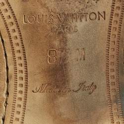 Pre Owned Louis Vuitton Olive Green Brogue Nubuck Derby Size 42.5