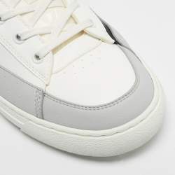 Pre Owned حذاء رياضي لويس فويتون شارلي قماش أبيض وجلد برباط مقاس 41.5