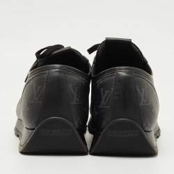 مملوكة مسبقًا Louis Vuitton Black Leather and Monogram Canvas Wilderness Sneaker Size 45