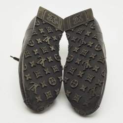 مملوكة مسبقًا Louis Vuitton Black Leather and Monogram Canvas Wilderness Sneaker Size 45