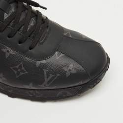 مملوكة مسبقًا Louis Vuitton Black Leather and Monogram Canvas Wilderness Sneaker Size 45