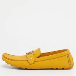 مملوكة مسبقًا Louis Vuitton Yellow Leather Monte Carlo Loafers Size 46