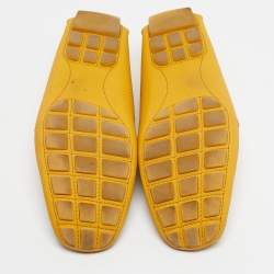 Pre Owned Louis Vuitton Yellow Leather Monte Carlo Loafers Size 46