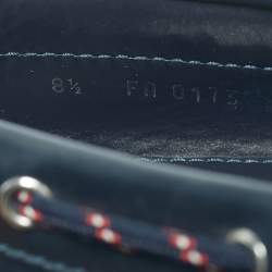 Pre Owned Louis Vuitton Navy Blue Patent Leather Monte Carlo Loafers Size 42.5