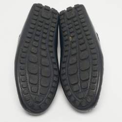 Pre Owned Louis Vuitton Navy Blue Patent Leather Monte Carlo Loafers Size 42.5