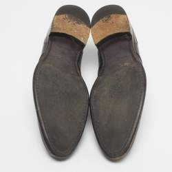 Pre Owned Louis Vuitton Burgundy Epi Leather and Leather Derby Size 44