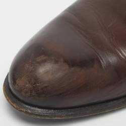 Pre Owned Louis Vuitton Burgundy Epi Leather and Leather Derby Size 44