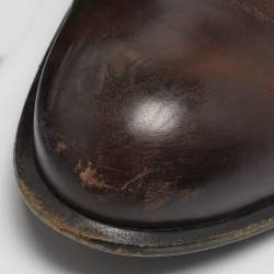 Pre Owned Louis Vuitton Burgundy Epi Leather and Leather Derby Size 44