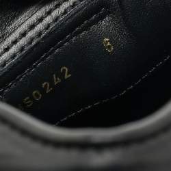 Pre Owned Louis Vuitton Black Monogram Leather Run Away Low Top Sneakers Size 40