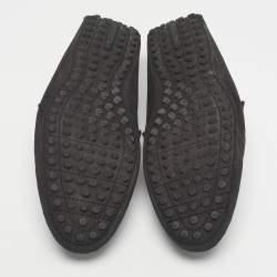 Pre Owned Louis Vuitton Black Nubuck Leather Monte Carlo Loafers Size 44