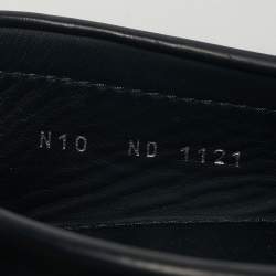 Pre Owned Louis Vuitton Navy Blue Leather Monte Carlo Loafers Size 44