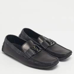 Pre Owned حذاء لوفرز لوي فيتون مونت كارلو جلد نوبوك أسود مقاس 45