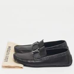 Pre Owned حذاء لوفرز لوي فيتون مونت كارلو جلد نوبوك أسود مقاس 45