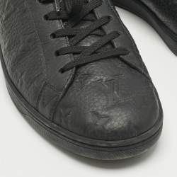 Pre Owned Louis Vuitton Black Monogram Leather Luxembourg Sneakers Size 41