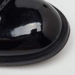 Pre Owned Louis Vuitton Black Damier and Patent Leather Lace Up Derby Size 41