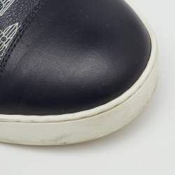 Pre Owned Louis Vuitton Navy Blue Savane Monogram Chapman Lion Sneakers Size 41