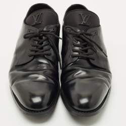 Pre Owned Louis Vuitton Black Leather Derby Lace Up Size 44