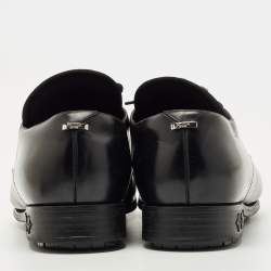 Pre Owned Louis Vuitton Black Leather Derby Lace Up Size 44