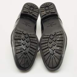 Pre Owned Louis Vuitton Black Leather Derby Lace Up Size 44