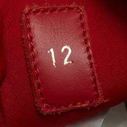 Pre Owned Louis Vuitton Red Fabric and Mesh Fastlane Sneakers Size 46