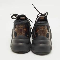 Pre Owned Louis Vuitton Black/Brown Monogram Canvas and Mesh Archlight Sneakers Size 41