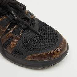 Pre Owned Louis Vuitton Black/Brown Monogram Canvas and Mesh Archlight Sneakers Size 41