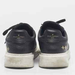 Pre Owned Louis Vuitton Black Leather Beverly Hills Low Top Sneakers Size 41