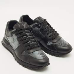 Pre Owned حذاء رياضي لوي فيتون قماش وجلد رمادي/أسود عنق منخفض مقاس 43