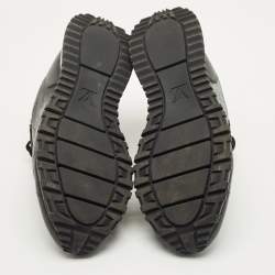 Pre Owned حذاء رياضي لوي فيتون قماش وجلد رمادي/أسود عنق منخفض مقاس 43