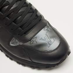 Pre Owned حذاء رياضي لوي فيتون قماش وجلد رمادي/أسود عنق منخفض مقاس 43