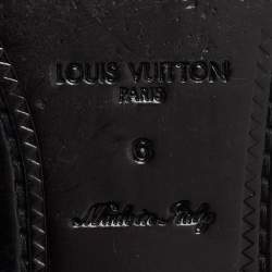 Pre Owned Louis Vuitton Black Leather Major Slip On Loafers Size 40