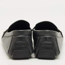 Pre Owned Louis Vuitton Black Leather Monte Carlo Loafers Size 42