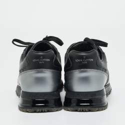 Pre Owned Louis Vuitton Two Monogram Leather Run Away Lace Up Sneakers Size 43