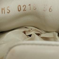 Pre Owned Louis Vuitton White Leather Frontrow Lace Up Sneakers Size 36