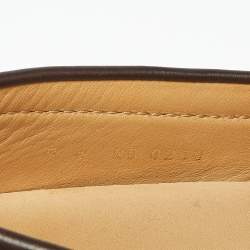 Pre Owned Louis Vuitton Brown Demier Canvas and Leather Hockenheim Loafers Size 42