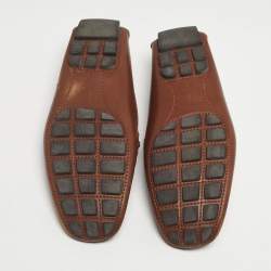 Pre Owned Louis Vuitton Brown Leather Monte Carlo Loafers Size 42.5