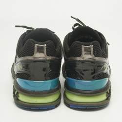 Pre Owned Louis Vuitton Tricolor Mesh and Patent Leather lv trail Lace Up Sneakers Size 42