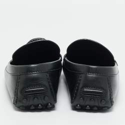 Pre Owned Louis Vuitton Black Leather Monte Carlo Loafers Size 44