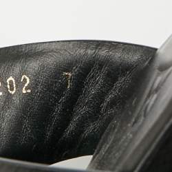 Pre Owned Louis Vuitton Black Leather LV Oasis Flat Slide Sandals Size 41