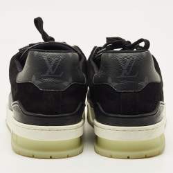 مملوكة مسبقًا حذاء رياضي لوي فيتون إل في ترينر قماش وجلد أسود #54 مقاس 42.5