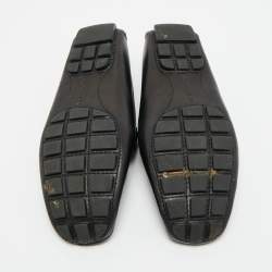 مملوكة مسبقًا حذاء لوفرز لوي فيتون "مونت كارلو" جلد أسود مقاس 42