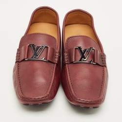 مملوكة مسبقًا Louis Vuitton Monte Carlo Size 42 Burgundy Leather Loafers